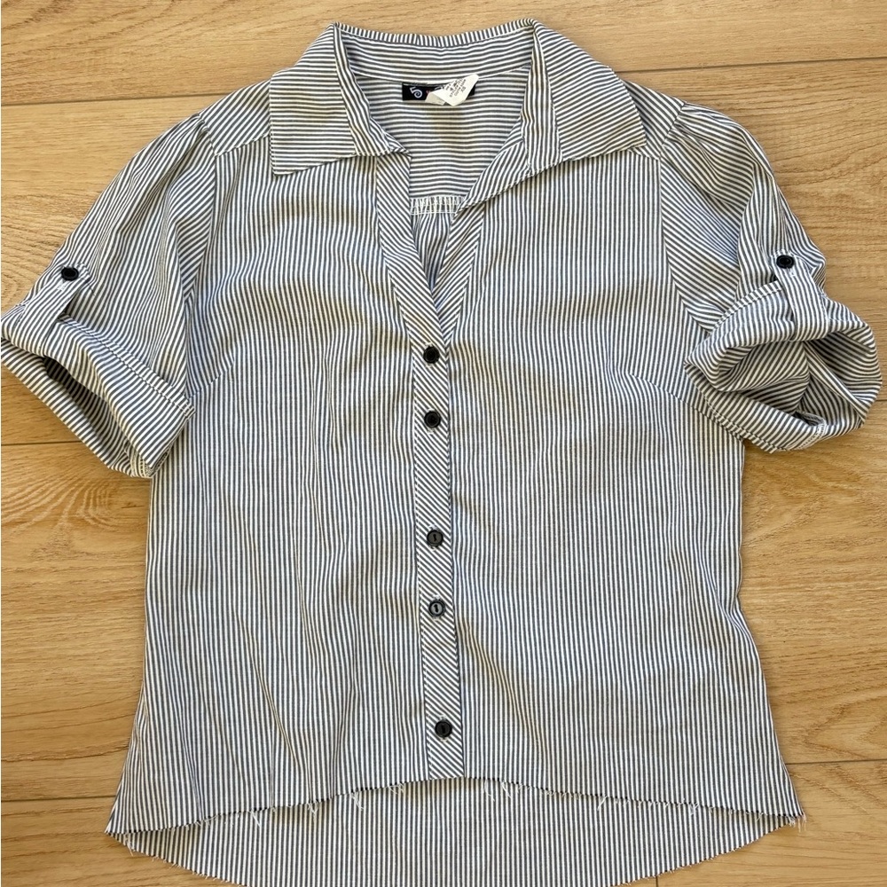 Striped Button-Up Shirt
